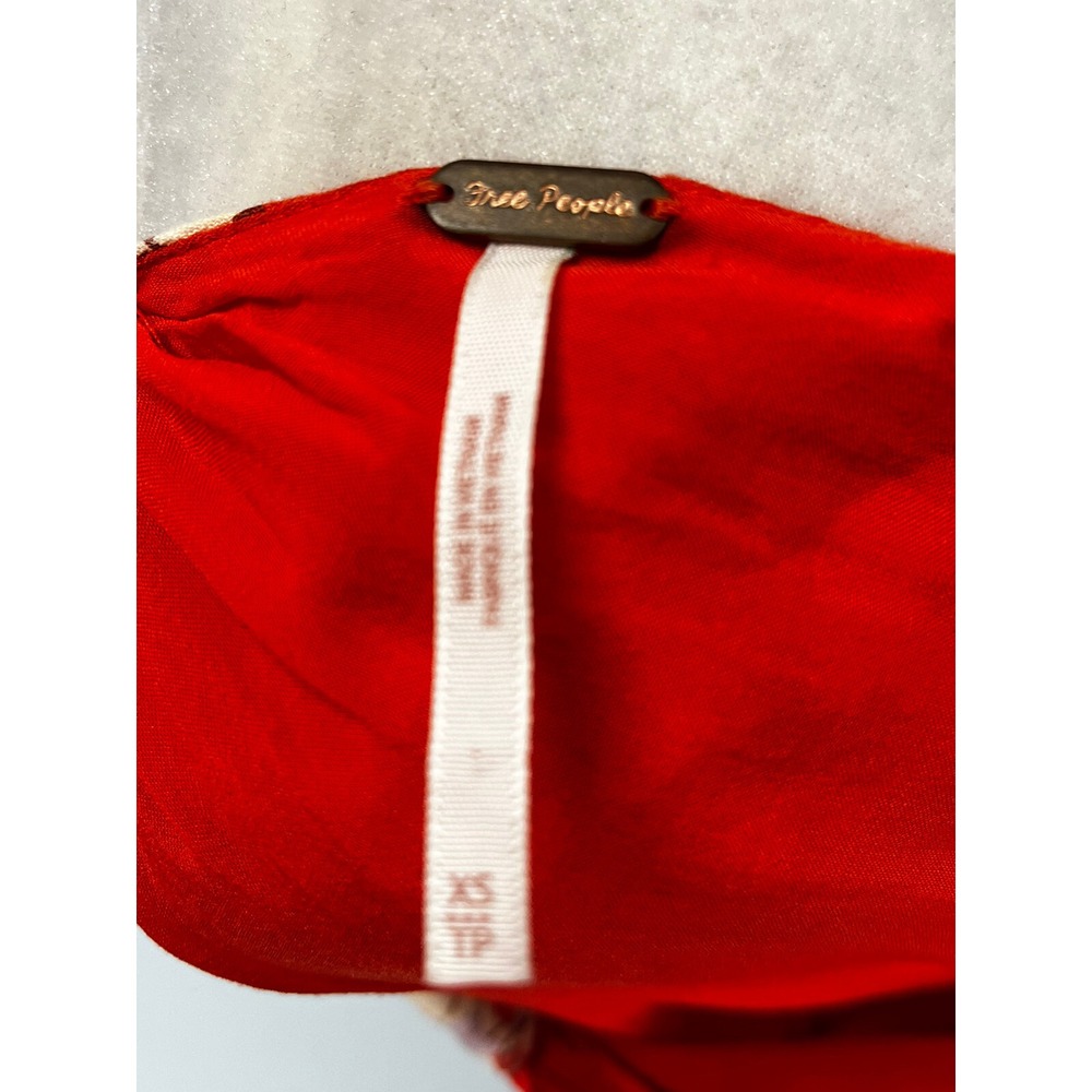 Free People All Mine Linen Blend Mini Dress Womens XS One Shoulder Babydoll Boho - Picture 7 of 8